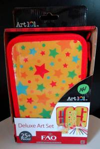 lot 141 image: ART 101 25 PIECE DELUXE ART SET - NEW