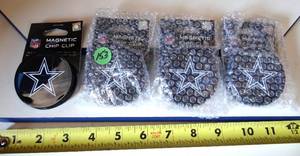 lot 153 image: DALLAS COWBOYS OFFICIAL NFL LICENSED MAGNETIC CHIP CLIPS