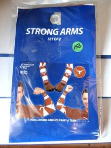 lot 156 image: NCAA  UNIVERSITY OF TEXAS LONGHORNS  Strong Arm Fan Sleeve Set Of Two - NEW