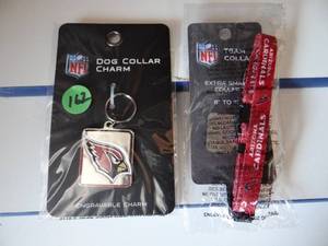 lot 162 image: ARIZONA CARDINALS - NFL LICENSED DOG COLLAR & DOG COLLAR CHARM