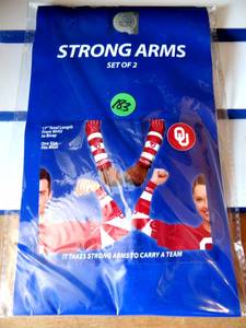 lot 183 image: OKLAHOMA UNIVERSITY Strong Arm Sleeve NEW NCAA Clothes Fan Dress Stretch - SET OF 2