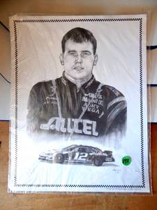 lot 198 image: Dale Adkins Art RYAN NEWMAN Sketch Drawing Print  - 11 X 14
