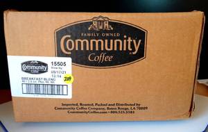 lot 209 image: COMMUNITY BREAKFAST BLEND COFFEE - FULL CASE 40 X 2.5 OZ PKTS