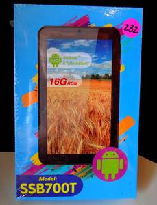 lot 232 image: NEW IN BOX - ANDROID 16GB 7 TABLET - MODEL SSB007T