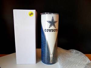 lot 242 image: DALLAS COWBOYS INSULATED STEEL TUMBLER WITH LID - APPROX 20 OZ