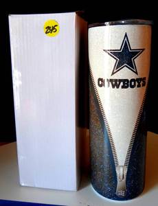 lot 245 image: DALLAS COWBOYS INSULATED STEEL TUMBLER WITH LID - APPROX 20 OZ