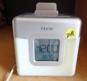 lot 248 image: ihome ihm28 LED Color changing Radio, Clock, Alarm and iPhone