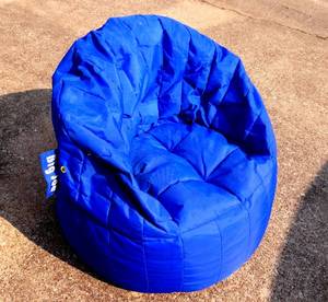 lot 287 image: Big Joe Round Bean Bag Chair Teens Kids Durable Unisex Cozy Gaming Seat Lounger - BLUE