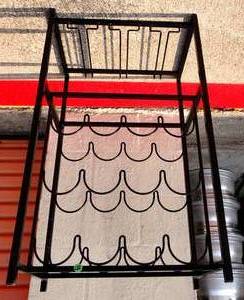 lot 297 image: NICE METAL FRAMED WINE RACK