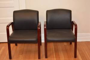 lot 42 image: Alera Upholstered ReceptionGuest Arm Chairs, 2 Total    DFW SHIPPING COST $20 PICKUP SUNDAY 829 1P-5P