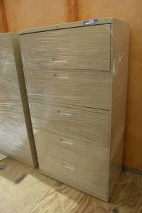 lot 57 image: Lateral File Cabinet, 5 Drawers, with Keys, 36 x 20 x 5 7 tall  DFW SHIPPING COST $40 PICKUP SUNDAY 829 1P-5P