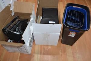 lot 74 image: Misc. Lot Large Amount of Paper Hole Punchers, Pen Holders, File Holders