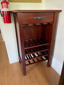 lot 84 image: Wooden Wine Rack DFW SHIPPING COST $25 PICKUP SUNDAY 829 1P-5P