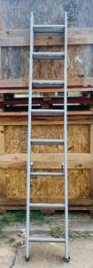lot 9 image: Keller 16x16 8 Collapsed Aluminum Extension Ladder