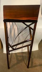 lot 2 image: Bronze, Lacquered Solid Metal Podium