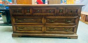 lot 66 image: Vintage 7 Drawer Dresser