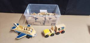 lot 51 image: Wooden Block Toy Set