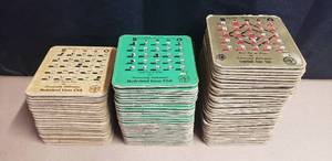 lot 56 image: 85 Vintage Bingo King Pla-Mor Bingo Cards - Nederland Lions Club