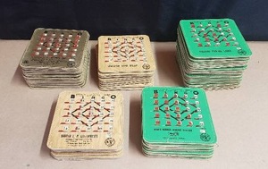 lot 57 image: 55 Vintage Bingo King Pla-Mor Bingo Cards