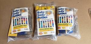 lot 84 image: 3 New Packs of Baby Soda BottlesPlastic Test Tubes