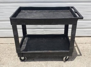 lot 134 image: Rubbermaid Utility Cart - 33H x 40L x 26W