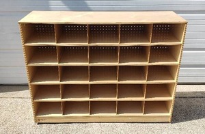 lot 160 image: Reynolds 25 Unit Birch Cubby - 48L x 15W x 36H