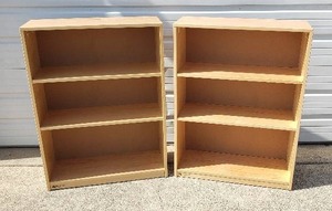 lot 162 image: Lot of 2 Reynolds Book Shelves - 30L x 12W x 40H