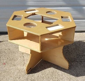 lot 167 image: Jonti-Craft Science Activity Table - Six Sided Table with Magnifiers and Mirrors