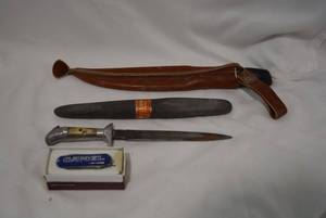 lot 283 image: Camel Swiss Army Knife, 9 Blade, Normark Fiskars Blade and Sheath Plus Sharpening Stone