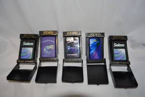 lot 314 image: Salem and Camel Zippo Lighters, 5 Total