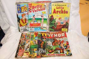lot 334 image: Comic Books Vintage Thor, Archie, Veronica, Sonic the Hedgehog