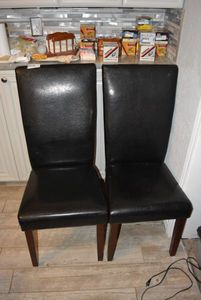 lot 187 image: Tall Back Upholstered chairs, 2 Total