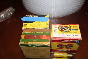 lot 194 image: Remington, Peters and Xpert 20 Gauge Shot Shells, see pictures