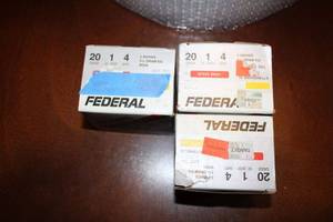 lot 195 image: Federal 20 Gauge Shot Shells, 3 Boxes