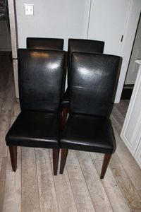 lot 186 image: Tall Back Upholstered chairs, 4 Total