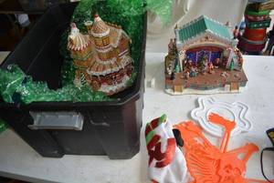 lot 114 image: Christmas Lights, Decorations and Star night Laser Dancers  (BIN NOT INCLUDED BRING BOXES)