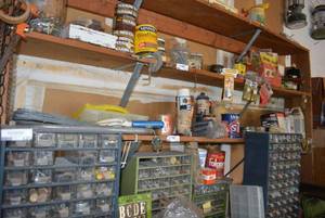 lot 134 image: Garage Lot Contents of Second Shelf