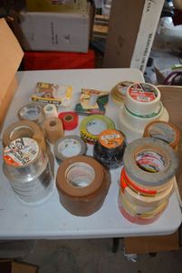 lot 163 image: Tape Lot Drywall Joint, Aluminum Foil, Masking, Packing Tape, see pictures
