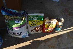 lot 485 image: Garden Lot Bonus S, Fire Ant Killer, Ortho Seven Dust, Insecticide for Evergreen Trees