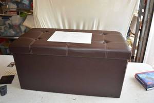 lot 51 image: Foldable Storage Ottoman Bench