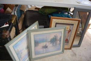lot 58 image: Framed Wall Art and Mirror
