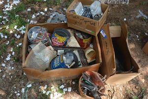 lot 261 image: Misc. Tools Pliers, Funnels, Gutter Covers,