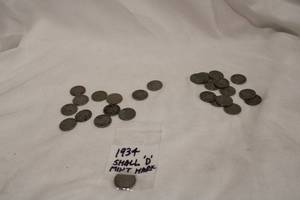 lot 370 image: Indian HeadBuffalo Nickels, Silver inc 1(1934 small D mint mark) (27 Total)