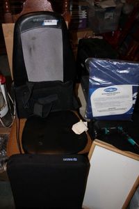 lot 203 image: Homedics Massagers, Curve Seat Cushion, Tray and Mat