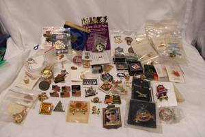 lot 427 image: Lapel pin and insignia pin selection. Generous quantity.
