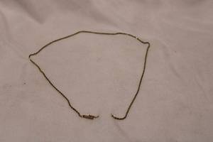 lot 428 image: 14K yellow gold French rope chain necklace (needs clasp) 19L (no markings)