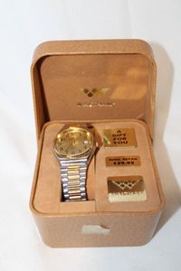 lot 475 image: Waltham New Old Stock boxed two tone watch Model XC 08