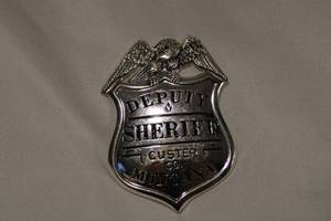 lot 476 image: Deputy SHERIFF Custer Co. Montana badge