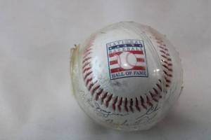 lot 9 image: 1936 Commemorative First Hall of Fame Election Baseball