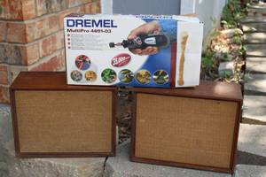 lot 554 image: Dremel and Two Vintage Speakers
